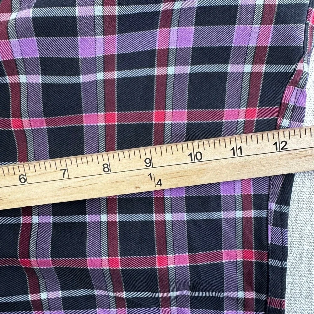Adidas Mens Plaid‎ Golf Shorts Black Pink Purple Check Size 33
